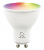 DELTACO SMART HOME LED-lampa, 3-pack, GU10, WiFI 2,4GHz, 5W, 470lm, dimbar, 220-240V, RGB