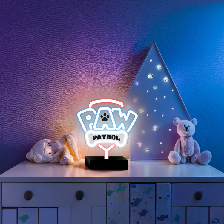 Paw Patrol OW-120146 Bordslampa med Neon LED, Logo  Paw Patrol OW-120146 Bordslampa med Neon LED, Logo