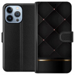 Lompakkokotelo Apple iPhone 13 Pro-laitteelle, jossa on Ylellinen linja kuvio