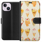 Lompakkokotelo Apple iPhone 14-laitteelle, jossa on Lasinen kuvio