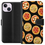 Lompakkokotelo Apple iPhone 14-laitteelle, jossa on Pizza kuvio
