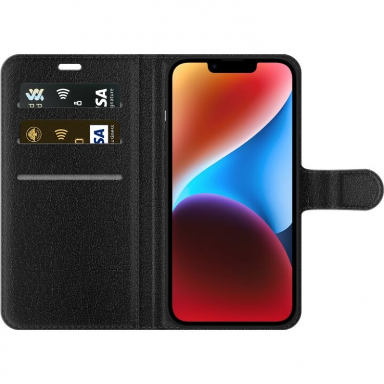 Lompakkokotelo Apple iPhone 14-laitteelle, jossa on Mansikat kuvio