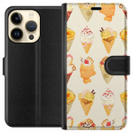 Lompakkokotelo Apple iPhone 15 Pro-laitteelle, jossa on Lasinen kuvio