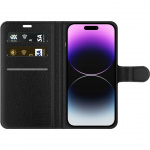 Lompakkokotelo Apple iPhone 15 Pro-laitteelle, jossa on Mansikat kuvio