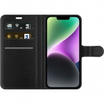Lompakkokotelo Apple iPhone 15 Plus-laitteelle, jossa on Ylellinen linja kuvio