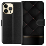 Lompakkokotelo Apple iPhone 15 Pro Max-laitteelle, jossa on Ylellinen linja kuvio