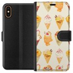 Lompakkokotelo Apple iPhone X-laitteelle, jossa on Lasinen kuvio