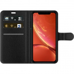 Lompakkokotelo Apple iPhone XR-laitteelle, jossa on Roosa Sydän kuvio