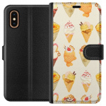 Lompakkokotelo Apple iPhone XS Max-laitteelle, jossa on Lasinen kuvio