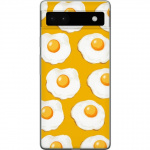 Kännykkäkuori Google Pixel 6a-laitteelle, jossa on Paistettu muna kuvio
