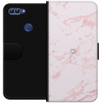 Lompakkokotelo Huawei P smart-laitteelle, jossa on Roosa Sydän kuvio