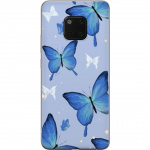 Kännykkäkuori Huawei Mate 20 Pro-laitteelle, jossa on Sinisiä perhosia kuvio Kännykkäkuori Huawei Mate 20 Pro-laitteelle, jossa on Sinisiä perhosia kuvio