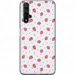 Kännykkäkuori Huawei nova 5T-laitteelle, jossa on Mansikat kuvio