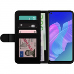 Lompakkokotelo Huawei P40 lite E-laitteelle, jossa on Sydän kuvio