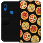 Lompakkokotelo Huawei P Smart Z-laitteelle, jossa on Pizza kuvio