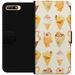 Lompakkokotelo Huawei Y6 (2018)-laitteelle, jossa on Lasinen kuvio