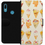 Lompakkokotelo Huawei Y6 (2019)-laitteelle, jossa on Lasinen kuvio