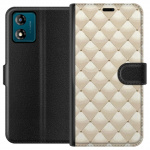 Lompakkokotelo Motorola Moto E13-laitteelle, jossa on Kultakiilto kuvio