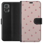 Lompakkokotelo Motorola Moto E22i-laitteelle, jossa on Kirsikka kuvio