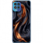 Kännykkäkuori Motorola Moto G100-laitteelle, jossa on Tulinen silkki kuvio