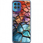 Kännykkäkuori Motorola Moto G100-laitteelle, jossa on Metallikuviointi kuvio