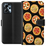 Lompakkokotelo Motorola Moto G13-laitteelle, jossa on Pizza kuvio