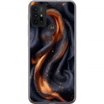 Kännykkäkuori Motorola Moto G30-laitteelle, jossa on Tulinen silkki kuvio