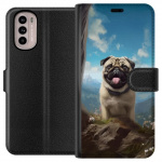 Lompakkokotelo Motorola Moto G31-laitteelle, jossa on Iloinen Koira kuvio Lompakkokotelo Motorola Moto G31-laitteelle, jossa on Iloinen Koira kuvio