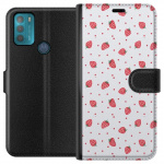 Lompakkokotelo Motorola Moto G50-laitteelle, jossa on Mansikat kuvio Lompakkokotelo Motorola Moto G50-laitteelle, jossa on Mansikat kuvio