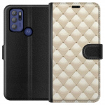 Lompakkokotelo Motorola Moto G60S-laitteelle, jossa on Kultakiilto kuvio