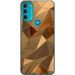 Kännykkäkuori Motorola Moto G71 5G-laitteelle, jossa on 3D Kulta kuvio