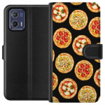 Lompakkokotelo Motorola Moto G73-laitteelle, jossa on Pizza kuvio