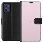 Lompakkokotelo Motorola Moto G73-laitteelle, jossa on Sydän kuvio