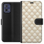 Lompakkokotelo Motorola Moto G73-laitteelle, jossa on Kultakiilto kuvio