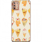 Kännykkäkuori Motorola Moto G9 Plus-laitteelle, jossa on Lasinen kuvio