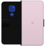 Lompakkokotelo Motorola Moto G9 Play-laitteelle, jossa on Sydän kuvio