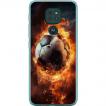 Kännykkäkuori Motorola Moto G9 Play-laitteelle, jossa on Jalkapallo kuvio