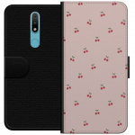 Lompakkokotelo Nokia 2.4-laitteelle, jossa on Kirsikka kuvio Lompakkokotelo Nokia 2.4-laitteelle, jossa on Kirsikka kuvio