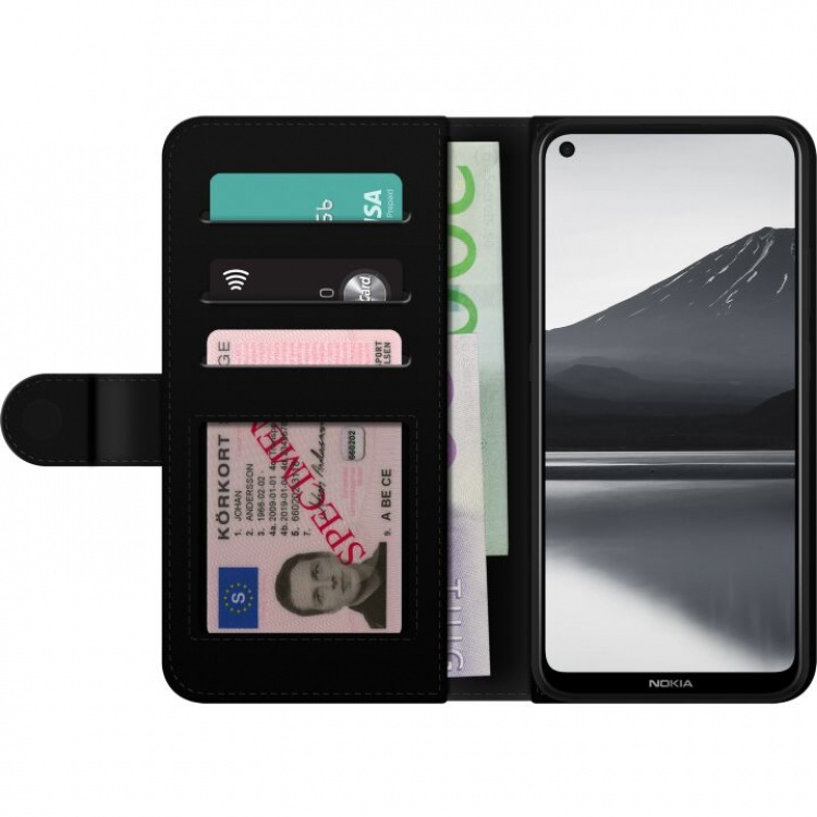 Lompakkokotelo Nokia 3.4-laitteelle, jossa on Susi kuvio