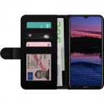 Lompakkokotelo Nokia G20-laitteelle, jossa on Lasinen kuvio