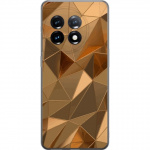 Kännykkäkuori OnePlus 11R-laitteelle, jossa on 3D Kulta kuvio