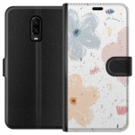 Lompakkokotelo OnePlus 6T-laitteelle, jossa on Kukat kuvio