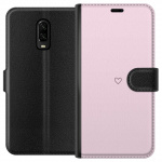 Lompakkokotelo OnePlus 6T-laitteelle, jossa on Sydän kuvio