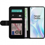 Lompakkokotelo OnePlus 8-laitteelle, jossa on 3D Kulta kuvio
