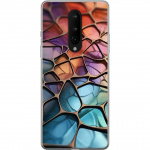 Kännykkäkuori OnePlus 8-laitteelle, jossa on Metallikuviointi kuvio