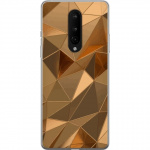 Kännykkäkuori OnePlus 8-laitteelle, jossa on 3D Kulta kuvio Kännykkäkuori OnePlus 8-laitteelle, jossa on 3D Kulta kuvio