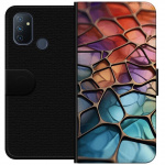 Lompakkokotelo OnePlus Nord N100-laitteelle, jossa on Metallikuviointi kuvio Lompakkokotelo OnePlus Nord N100-laitteelle, jossa on Metallikuviointi kuvio