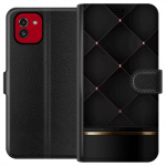 Lompakkokotelo Samsung Galaxy A03-laitteelle, jossa on Ylellinen linja kuvio