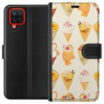 Lompakkokotelo Samsung Galaxy A12-laitteelle, jossa on Lasinen kuvio Lompakkokotelo Samsung Galaxy A12-laitteelle, jossa on Lasinen kuvio