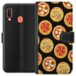 Lompakkokotelo Samsung Galaxy A20e-laitteelle, jossa on Pizza kuvio
